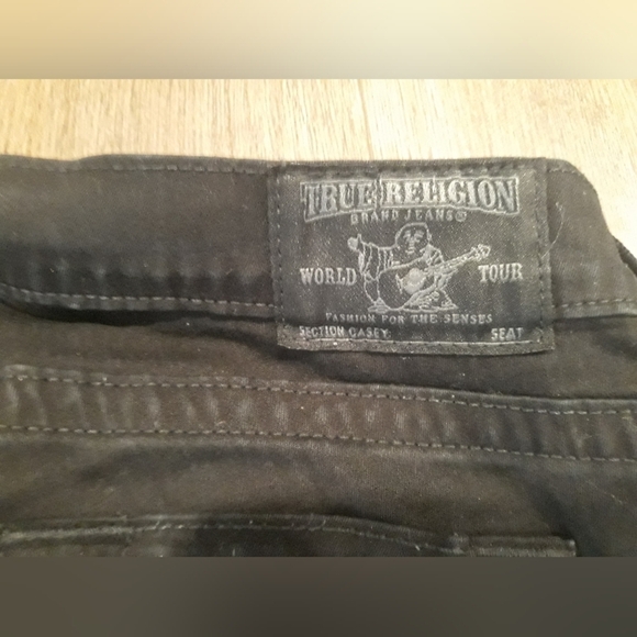 True Religion Womens Black Denim Stretch Dark Skinny Jeans - Picture 2 of 5